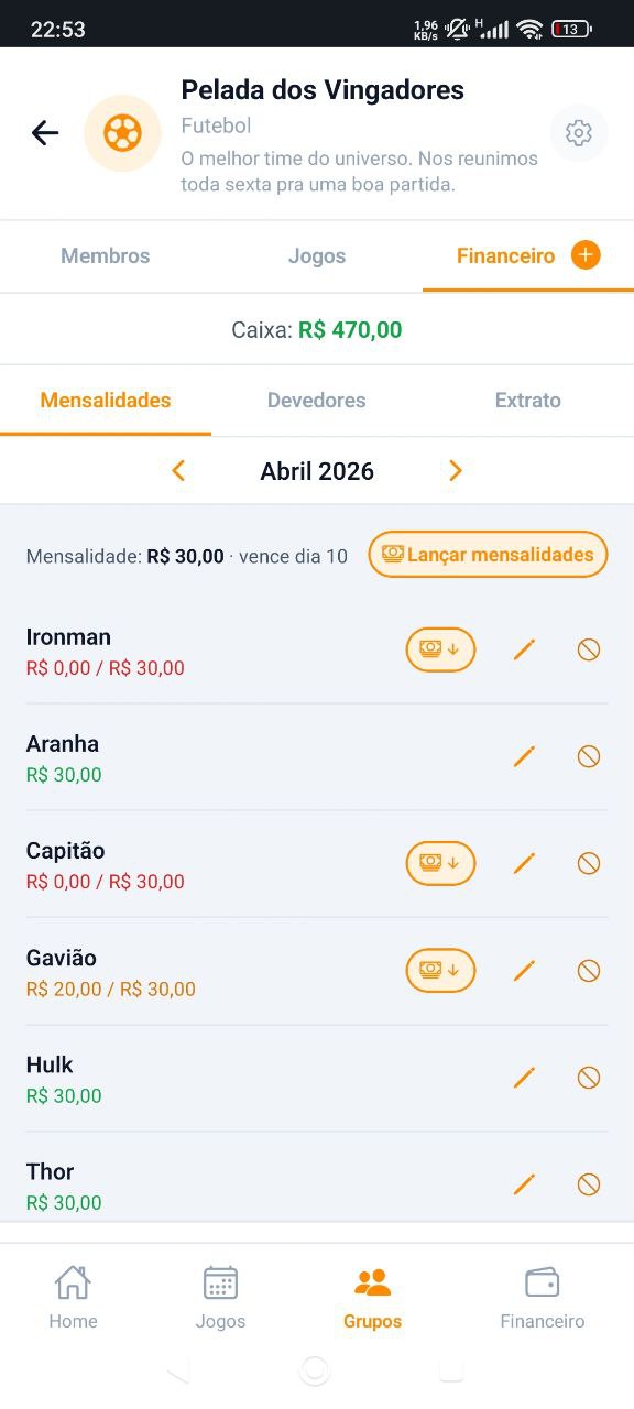 Extrato financeiro