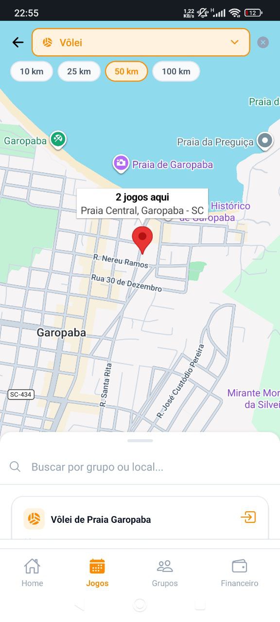 Mapa vôlei Garopaba